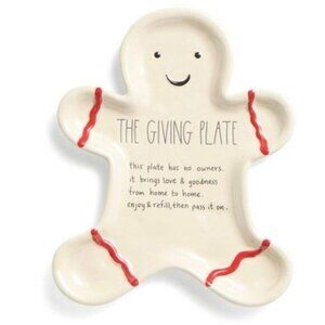 Rae Dunn THE GIVING PLATE Gingerbread Man NWT